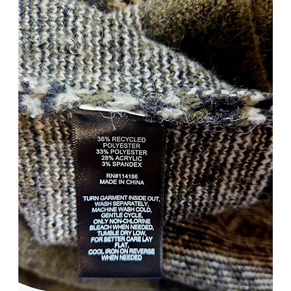 Frye Women's The Cozy Cardigan Tribal Boho Southwest Aztec Green Medium - Picture 5 of 5